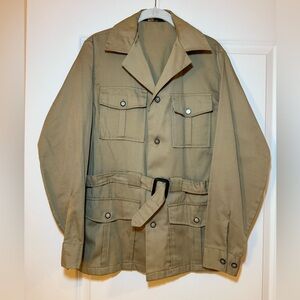 BRAND NEW VINTAGE Tan Utility Military Jacket Men’s Size Small